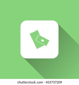ticket icon. flat design