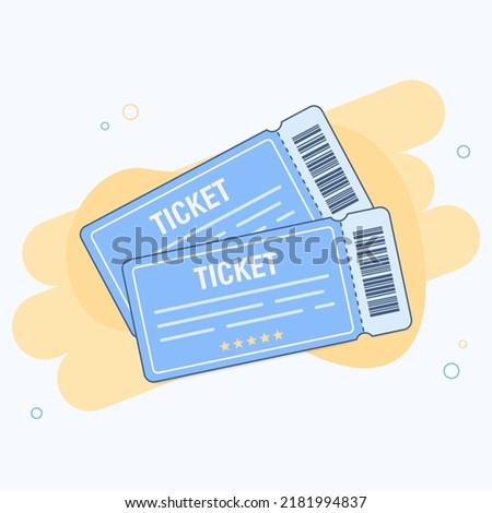 Ticket icon. Flat design style modern vector illustration