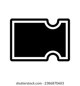 Ticket icon flat design vector illustration. Can be used for mobile apps, websites and UI