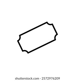 Ticket icon flat editable icon mark