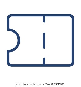 Icono de boleto ilustración plana esquema logo