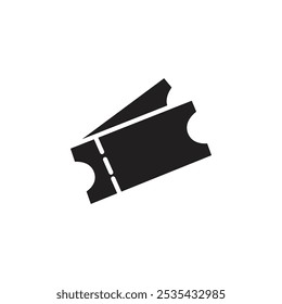 Ticket icon Flat line illustration