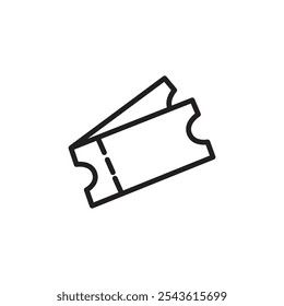 Icono de ticket Ilustración de línea plana