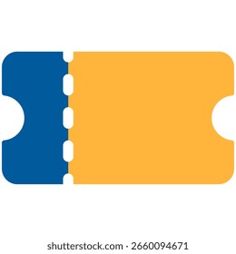 Icono de ticket en estilo plano