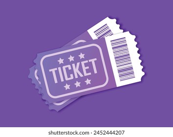 Ticket icon in flat style. Coupon vector illustration on isolated background. Voucher sign business concept.