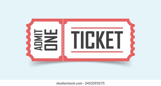 Ticket icon in flat style. Coupon vector illustration on isolated background. Voucher sign business concept.