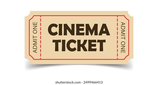 Ticket icon in flat style. Coupon vector illustration on isolated background. Admit one sign business concept.