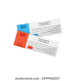 Ticket icon in flat style. Coupon vector illustration on isolated background. Admit one sign business concept.