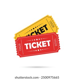 Ticket icon in flat style. Coupon vector illustration on isolated background. Admit one sign business concept.