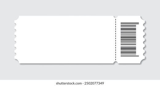 Ticket icon in flat style. Coupon vector illustration on isolated background. Admit one sign business concept.