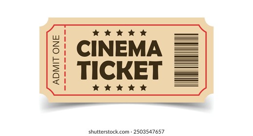 Ticket icon in flat style. Coupon vector illustration on isolated background. Admit one sign business concept.