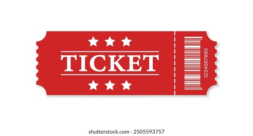 Ticket icon in flat style. Coupon vector illustration on isolated background. Admit one sign business concept.