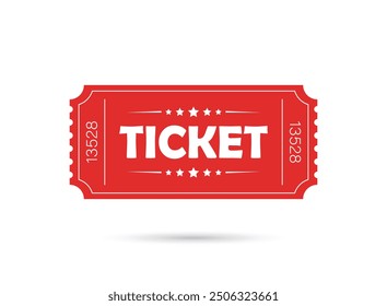 Ticket icon in flat style. Coupon vector illustration on isolated background. Admit one sign business concept.