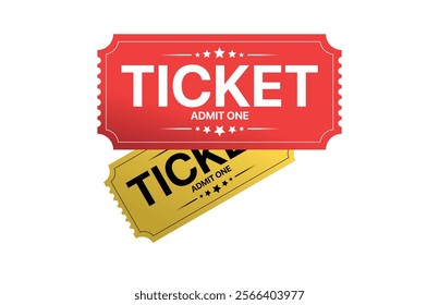 Ticket icon in flat style. Coupon vector illustration on isolated background. Admit one sign business concept.