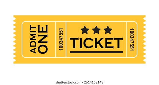 Ticket icon in flat style. Coupon vector illustration on isolated background. Voucher sign business concept.