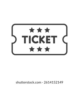Ticket icon in flat style. Coupon vector illustration on isolated background. Voucher sign business concept.