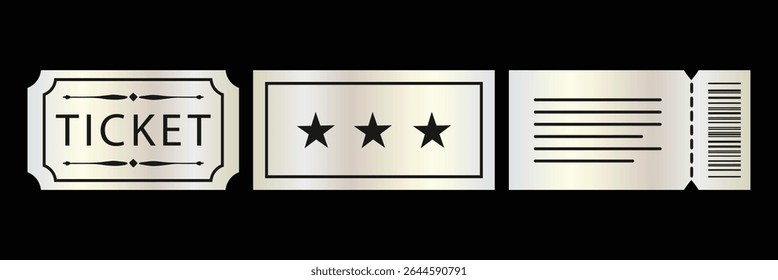 Ticket icon in flat style. Coupon vector illustration on isolated background.