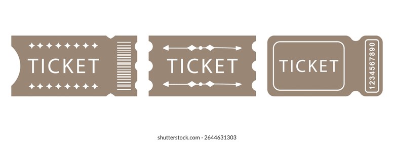 Ticket icon in flat style. Coupon vector illustration on isolated background. Voucher sign business concept.