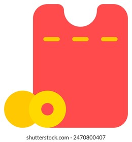 Ticket icon with flat style. Suitable for website design, logo, app and UI. Based on the size of the icon in general, so it can be reduced.