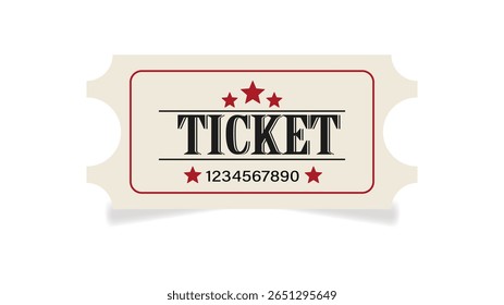 Ticket icon in flat style.Admit one sign business concept. Coupon  on isolated background. 