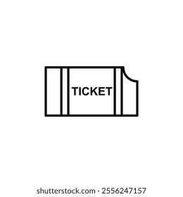 ticket icon Flat symbol set outline