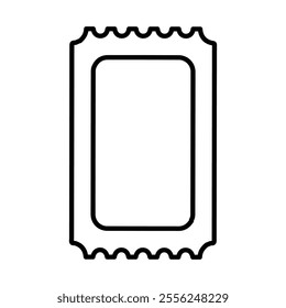 ticket icon Flat symbol set outline