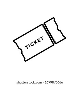 Ticket icon flat vector design