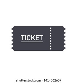 Ticket icon flat vector illustration