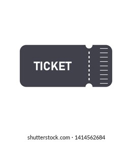 Ticket icon flat vector illustration