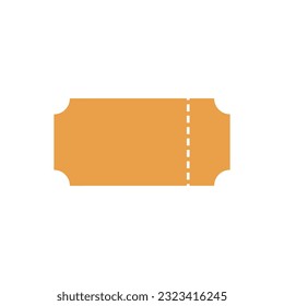 Ticket icon flat vector illustration.