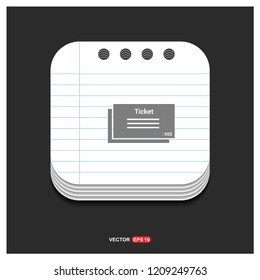 Ticket Icon - Free vector icon