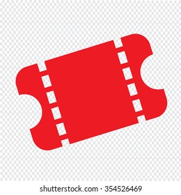 Ticket icon Illustration design