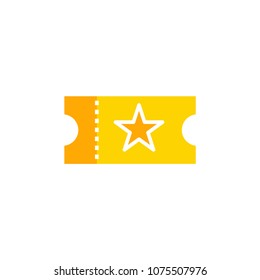 Ticket icon illustration,cinema card vector sign symbol
