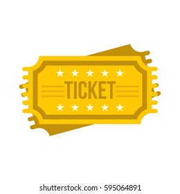 Ticket icon isolated on white background vector illustration