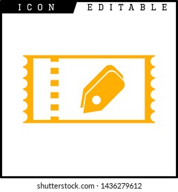 ticket icon isolated sign symbol vector illustration - vector