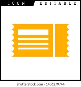 ticket icon isolated sign symbol vector illustration - vector