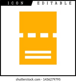 ticket icon isolated sign symbol vector illustration - vector