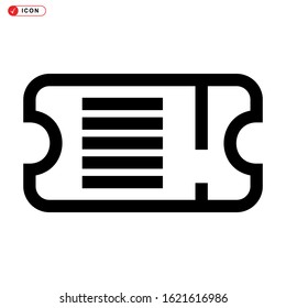 ticket icon isolated sign symbol vector illustration - high quality black style vector icons

