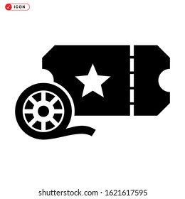 ticket icon isolated sign symbol vector illustration - high quality black style vector icons
