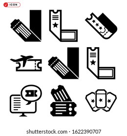 ticket icon isolated sign symbol vector illustration - Collection of high quality black style vector icons
