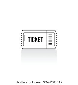 Ticket icon isolated vector graphics