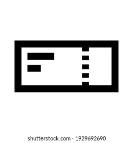 Ticket icon isolated vector illustration. High quality black style vector icon