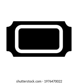 Ticket icon isolated vector illustration. High quality black style vector icon