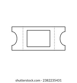 Ticket icon isolated white background