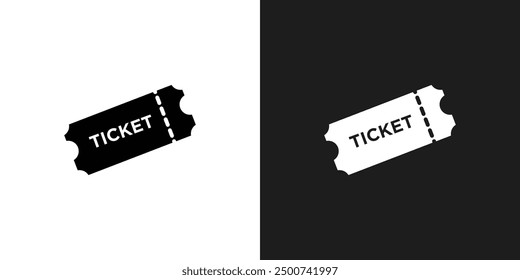 Ticket icon line art vector