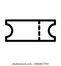 ticket icon in line style. Vector illustration