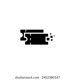 Ticket icon logo design vector. Digital voucher icon