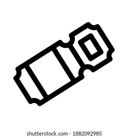 ticket icon or logo isolated sign symbol vector illustration - high quality black style vector icons
