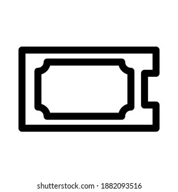 ticket icon or logo isolated sign symbol vector illustration - high quality black style vector icons
