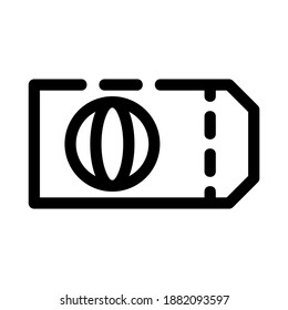 Ticketsymbol oder Logo einzeln auf Zeichen, Vektorgrafik - hochwertige Vektorsymbole in schwarzem Stil

